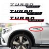 2Pcs/set TURBO 4MATIC Car Logo Sticker Emblem Badge Fender Trim Sticker Decal Fit for CLA GLA W203 W204 W205 W202 C180 C200 C117 C207