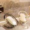 Auto Draining Soap Tray For Shower And Utility Room Quick Drying Feature PET Soap Storage Box Bathroom Oganizers