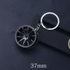Metal Keychain Modified Car Wheel Hub Circular Shape Wheel Key Chain Auto Decoration Key Ring Pendant Car Styling Accessories