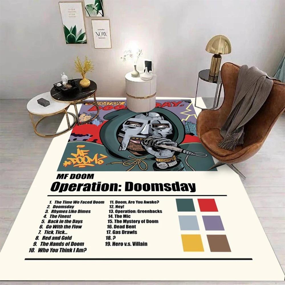 MF DOOM Album Large Carpet Mat Rug Hip Hop Art Design Home Decoration Soft Floor Mat for Living Room Carpets for Kids Play Area