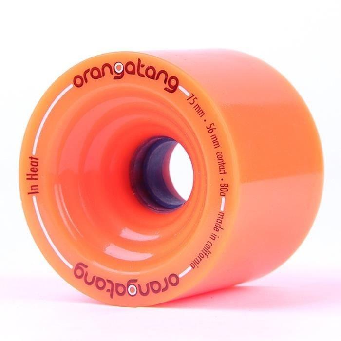 Roues De Longboard Orangatang Heat 75mm Orange - Mixte - Skateboard - Adulte