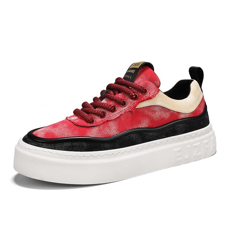 Горячая мода красные повседневные парусиновые кроссовки мужские хип-хоп дизайнерские парусиновые туфли мужские дышащие вулканизированные туфли мужские кроссовки для скейтборда