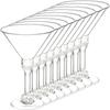20 Pcs Unbreakable Disposable Wine Glass Clear Goblet Plastic Margarita Glasses  Champagne