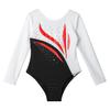 Children Girls Stylish Leotards Round Neckline Shiny Rhinestone Jumpsuit Gymnastics Skating Bodysuit