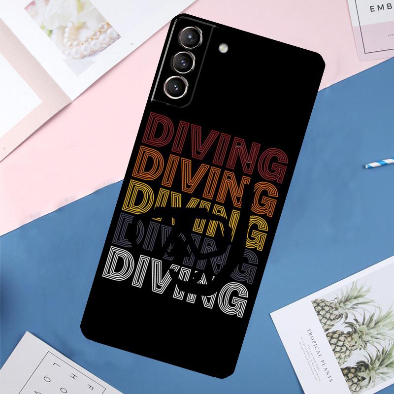 Scuba Diver Diving Case For Samsung Galaxy S23 S22 S24 Ultra Note 20 S20 S21 FE S9 S10 Note 10 Plus Back Cover