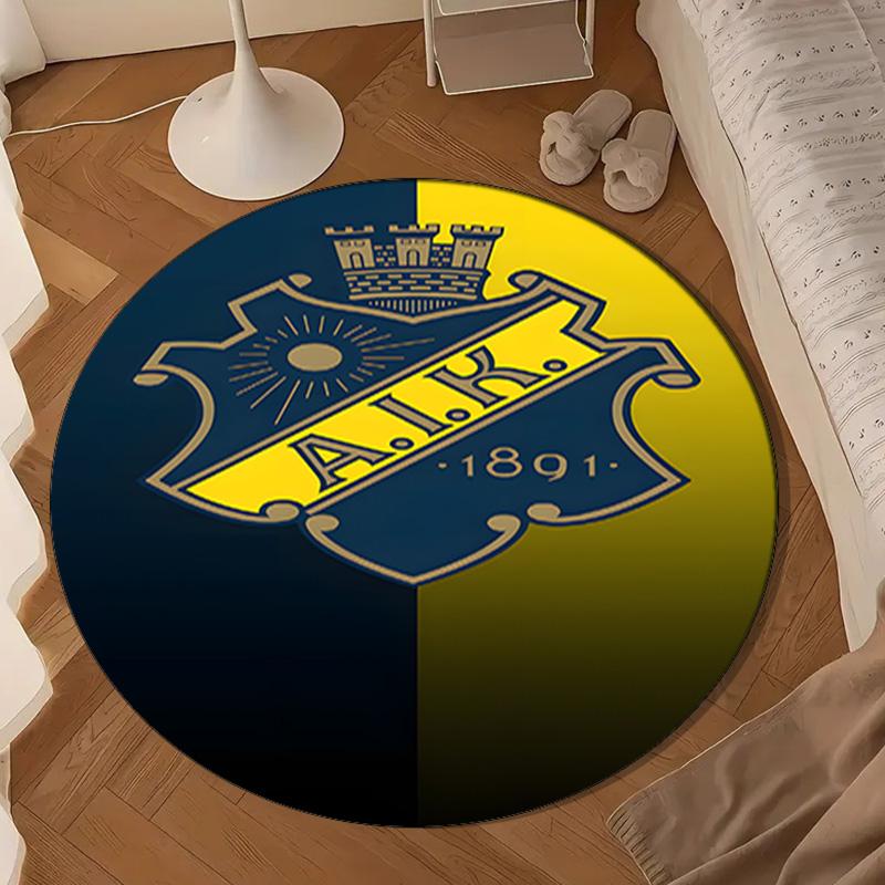 Aik Crest Round mat, Anti-slip Circle Carpet Chair rug For livingroom,Bedroom, doormat home decor Gift Christmas Gifts