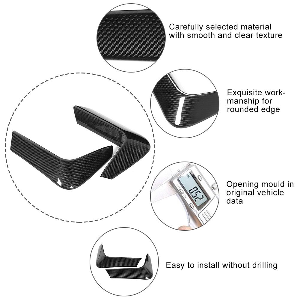 Carbon Rear Bumper Spoiler Trims Corner Anti Crash Cornerite Valance Flaps Fits for F80 M3 & 2015-2019 F82 F8 4 2015-2020