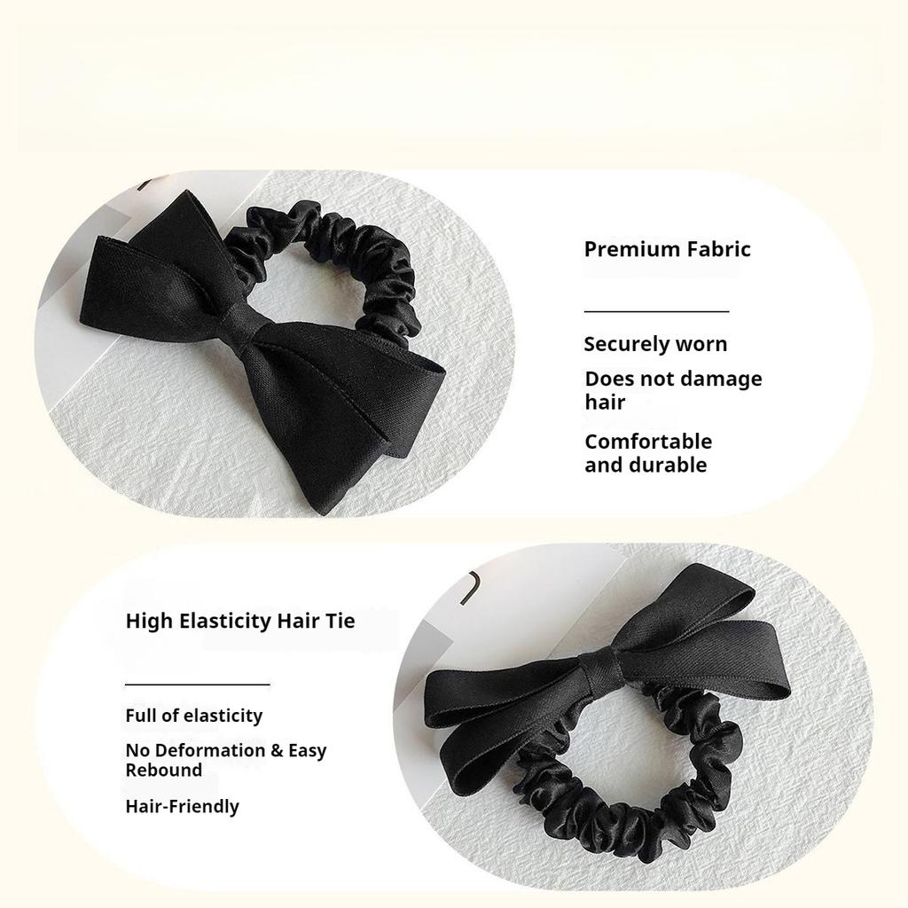 Bow Ponytail Holder 2025, Scrunchies for Women with Bow, Elegant Hair Ties for Bun & Ponytail, New Hair Accessories