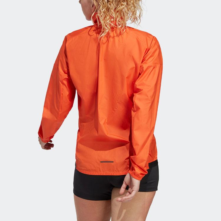 adidas Многофункциональная ветровка с логотипом, однотонная спортивная куртка для женщин, куртка Half-Impact, оранжевая HZ4237