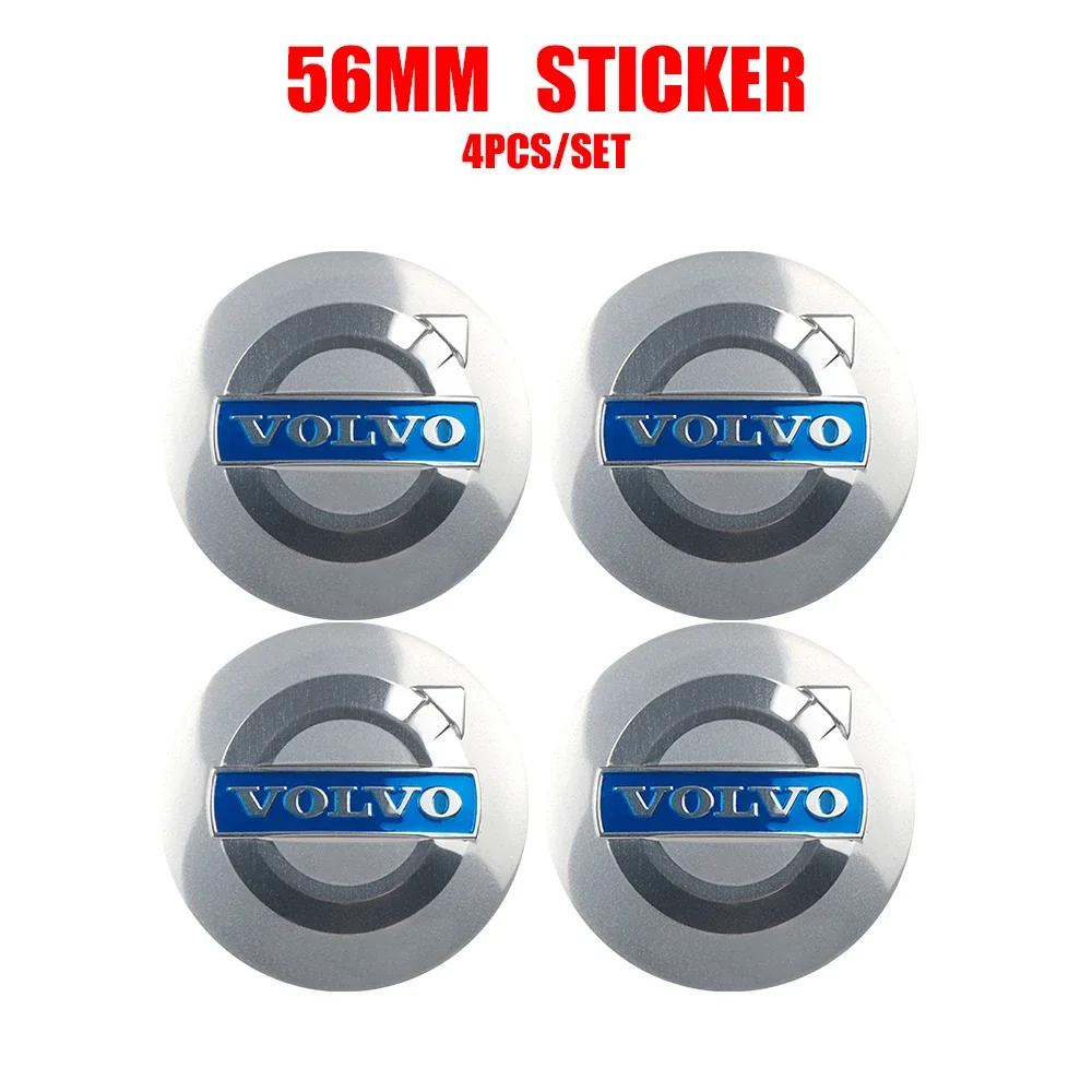 4pcs 56/60/64mm Car Wheel hub Center Cap Badge Covers Sticker For Volvo Rdesign V60 V40 XC90 S60 C30 XC60 V50 V70 S90 Olestar