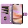 For iPhone 16 Plus Leather Case T-Shaped Lines Flip Phone Cover