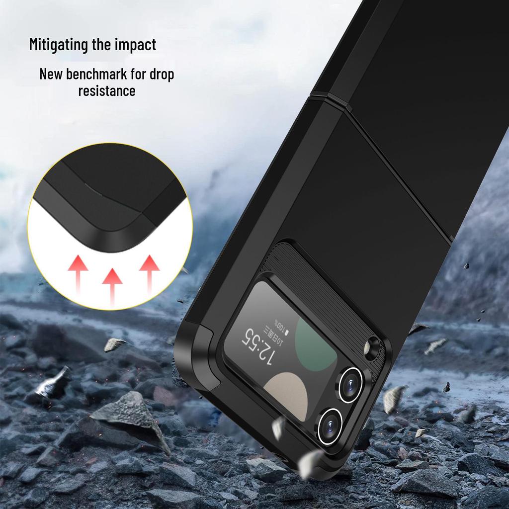 Цельный бронированный чехол с цветными блоками для Samsung Z Flip 6/5 - Модная складная защита