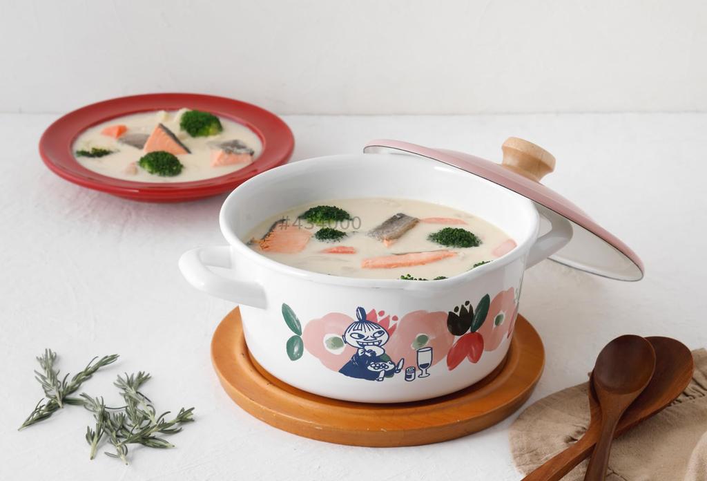 Кастрюля Fuji Enamel Moomin Flower Garden 20 см MTH-20W