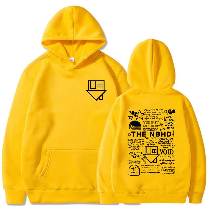 Уличная одежда унисекс хип-хоп графические толстовки с капюшоном The Neighborhood NBHD Band Printing Толстовки мужские с длинным рукавом зимние топы