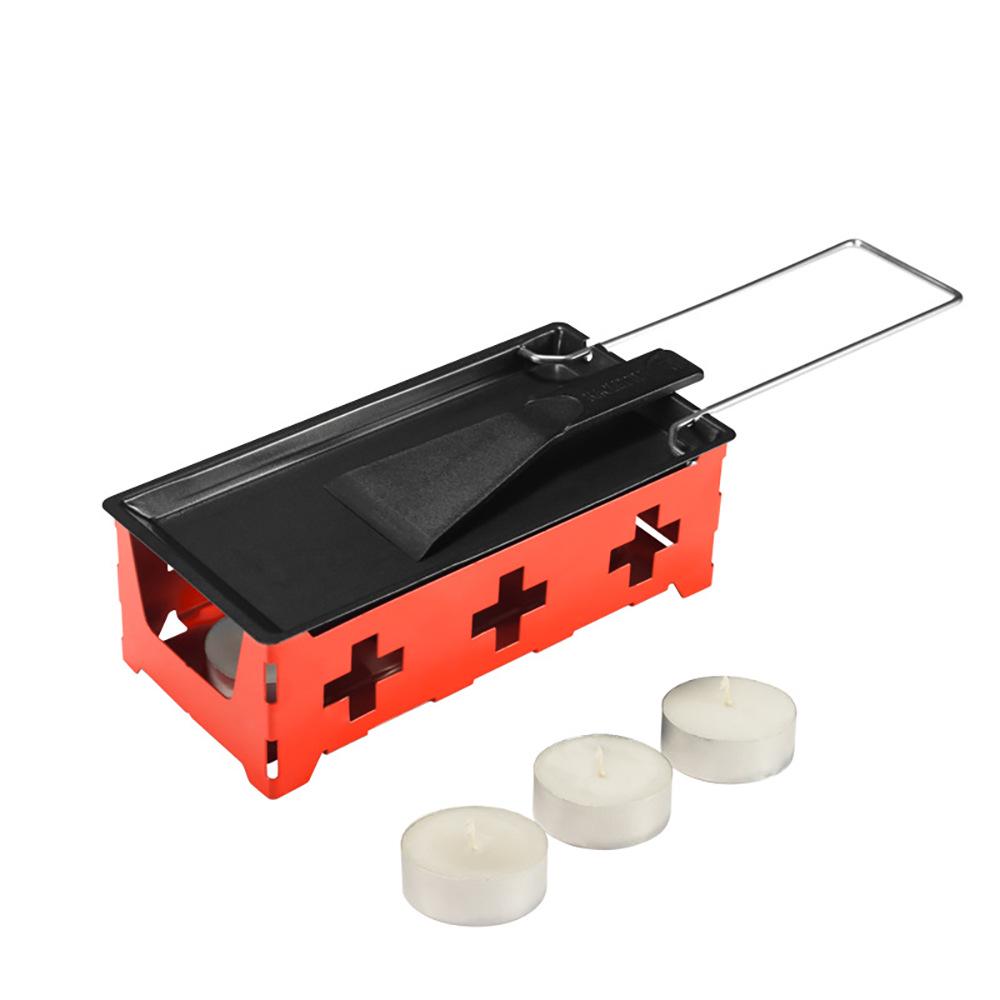 Swiss Cheese Fondue Set: Mini Non-Stick Baking Pan with Candle Holder