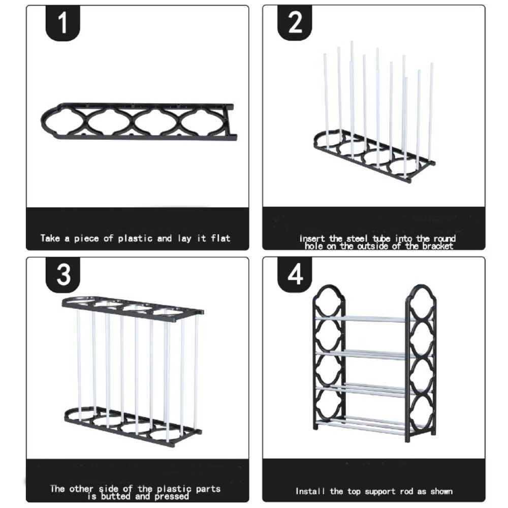 4-слойная полка для обуви Simple Style Shoes Organizeroe Rack Accessories Shoe Cabinet Door