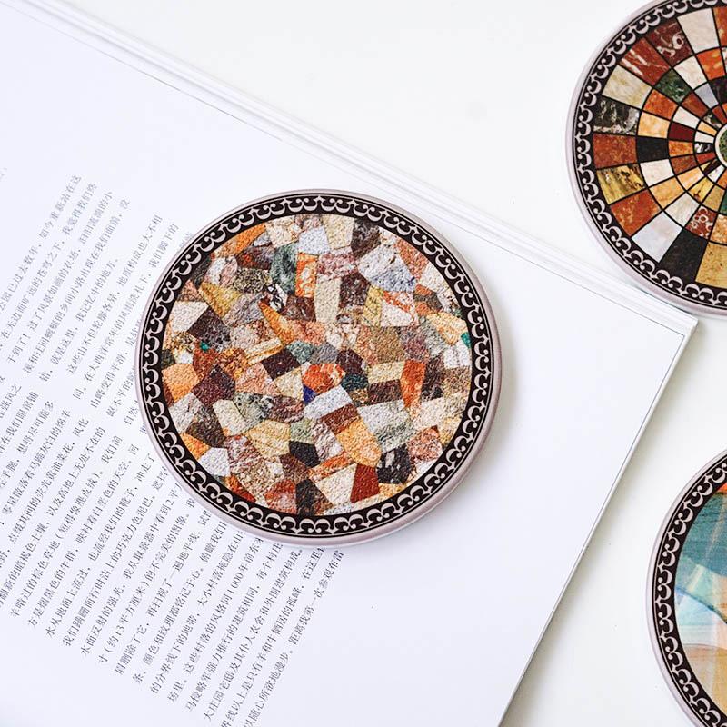 Прямой поставщик со склада керамическая подставка под горячее Amazon перекрестное зеркало взрывной хит нескользящая теплоизоляционная влаговпитывающая пробка керамическая подставка под горячее