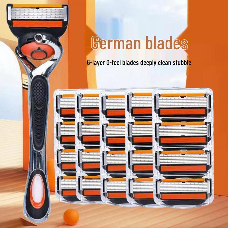 Мужская водонепроницаемая бритва с шестью лезвиями и острым, долговечным лезвием из нержавеющей стали