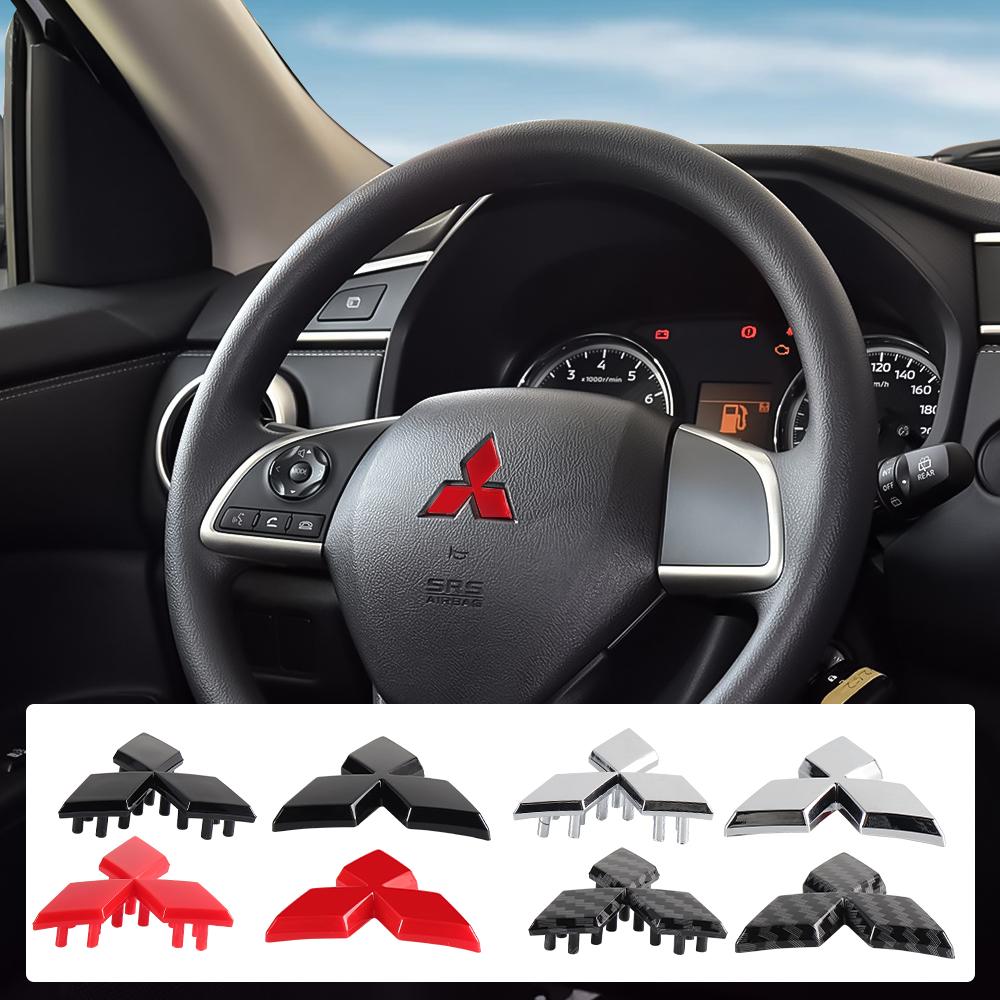ABS Car Steering Wheel Badge Sticker Decoration Accessories For Mitsubishi 9 Ralliart EX Colt Outlander Pajero Lancer Eclipse X