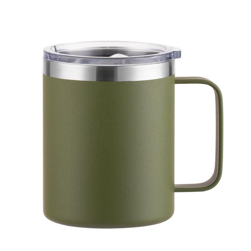 360ML Thermos Cup 314 Stainless Steel Office Vehicle Business Use Portable Handle Coffee Mug Men's and Women's Thermos Cup