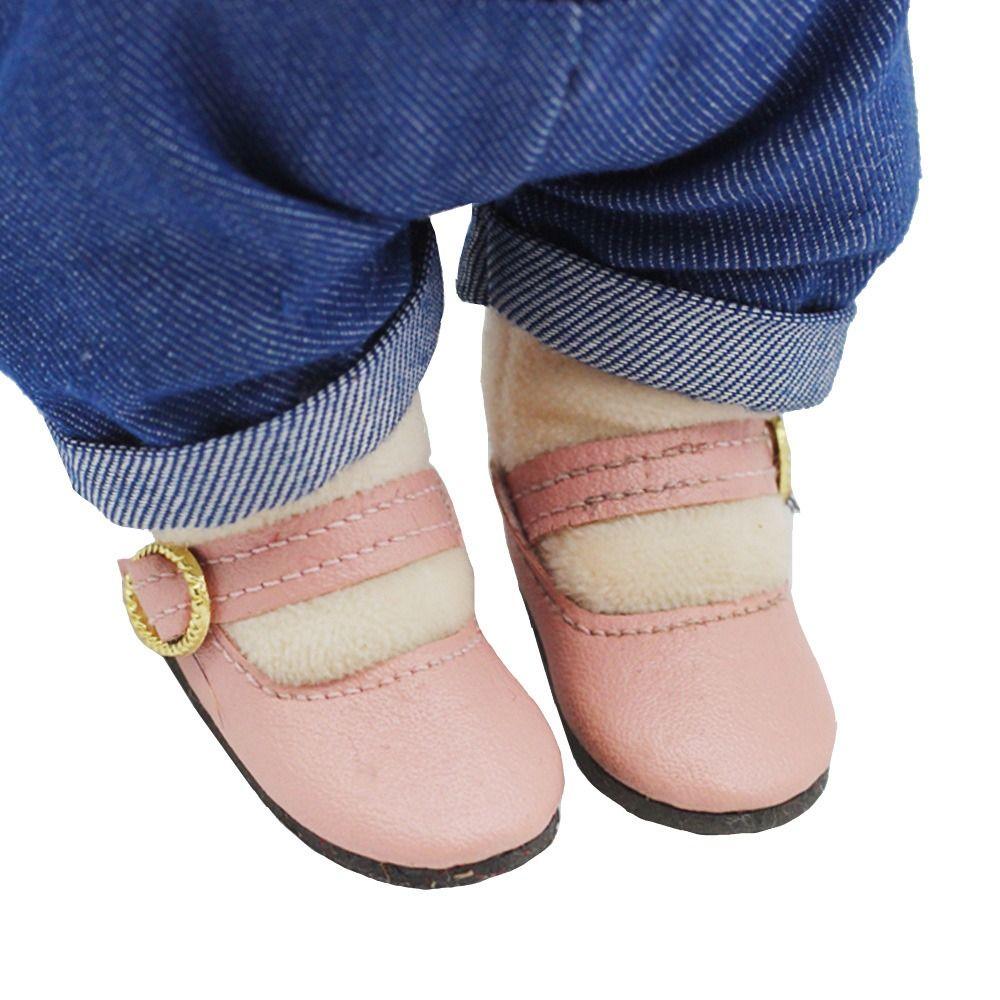 Wearing 15cm Cotton Doll Leather Shoes Play House Accessories Differents Color 1/6 Doll Boots
