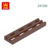 Нетоксичный 244 шт./Лот 2412W Модифицированная плитка 1x4 Решетка Двойная плоская Двойная линия Блок Moc Цветные Аксессуары Совместимые с Кирпичными Подарками