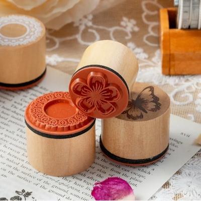 Новый деревянный набор штампов на цветочную тему DIY Поделки Ручная работа Деревянный резиновый штамп 3 варианта Штамп Декор для скрапбукинга