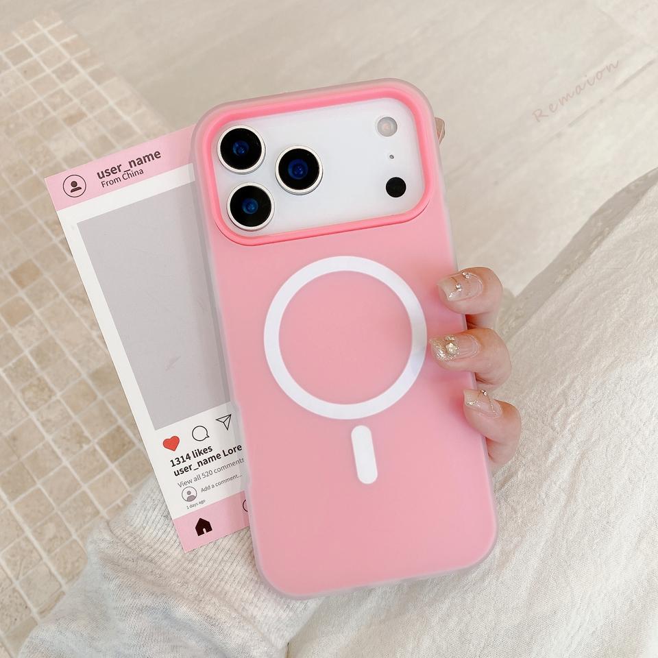 Конфетный магнитный чехол для телефона для iPhone 16 1 14 Plus 13 12 11 17 Pro Max Air Милый матовый защитный чехол с поддержкой беспроводной зарядки