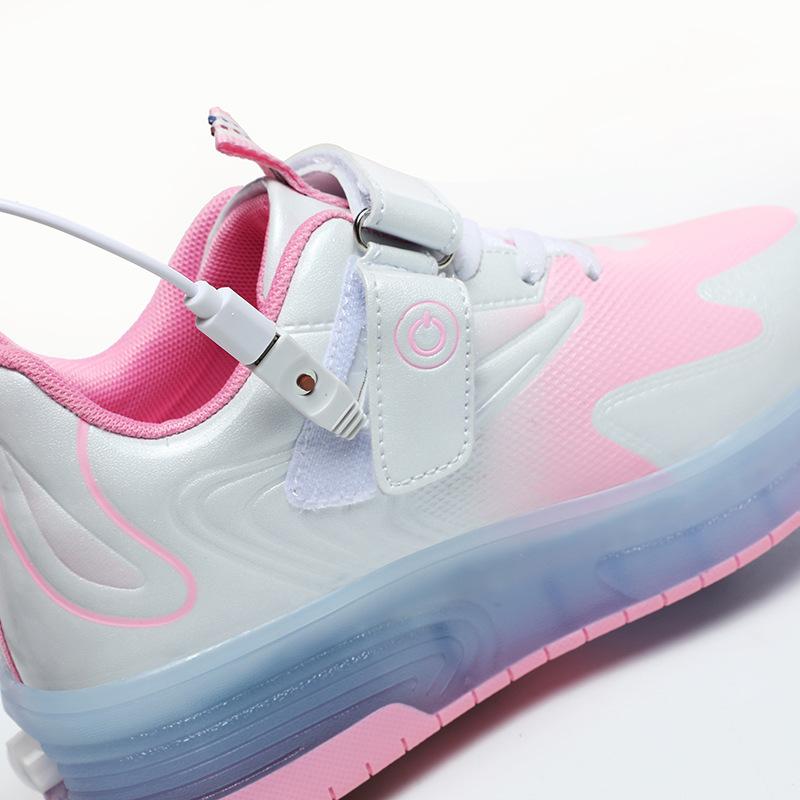 Детская обувь Runaway с подсветкой для мальчиков и девочек, для студентов и взрослых, обувь Burst с двойными колесами, летающая обувь, роликовые коньки