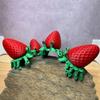 Flexible Pose 3D Printed Strawberry Crab Articulated 3d Printed Crab Model  Kids Gift