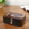 Удобная коробка для оловянного ключа с замком, 1 комплект настольной коробки для хранения ювелирных изделий в винтажном стиле