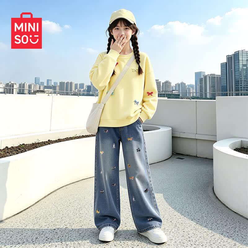 Miniso Girls' Spring/Autumn Casual Two-Piece Set