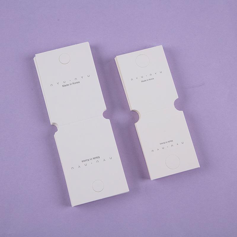 50Pcs Fold Over Hang Tags Cardboard Package White Craft Hang Tag Card For Jewelry Display Hanging Bracelets Earings Keychain Hair Clips Hair Ties