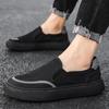 Canvas Men's Shoes Summer New Breathable Casual Black Board Shoes One Pedal Lazy Shoes Old Beijing Cloth Shoes