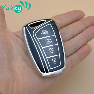 Чехол для ключей из ТПУ для Hyundai Genesis DH Grandeur Azera HG Equus 2013-2016 Grand Santa Fe 3 DM Ix45 Ix35, аксессуары
