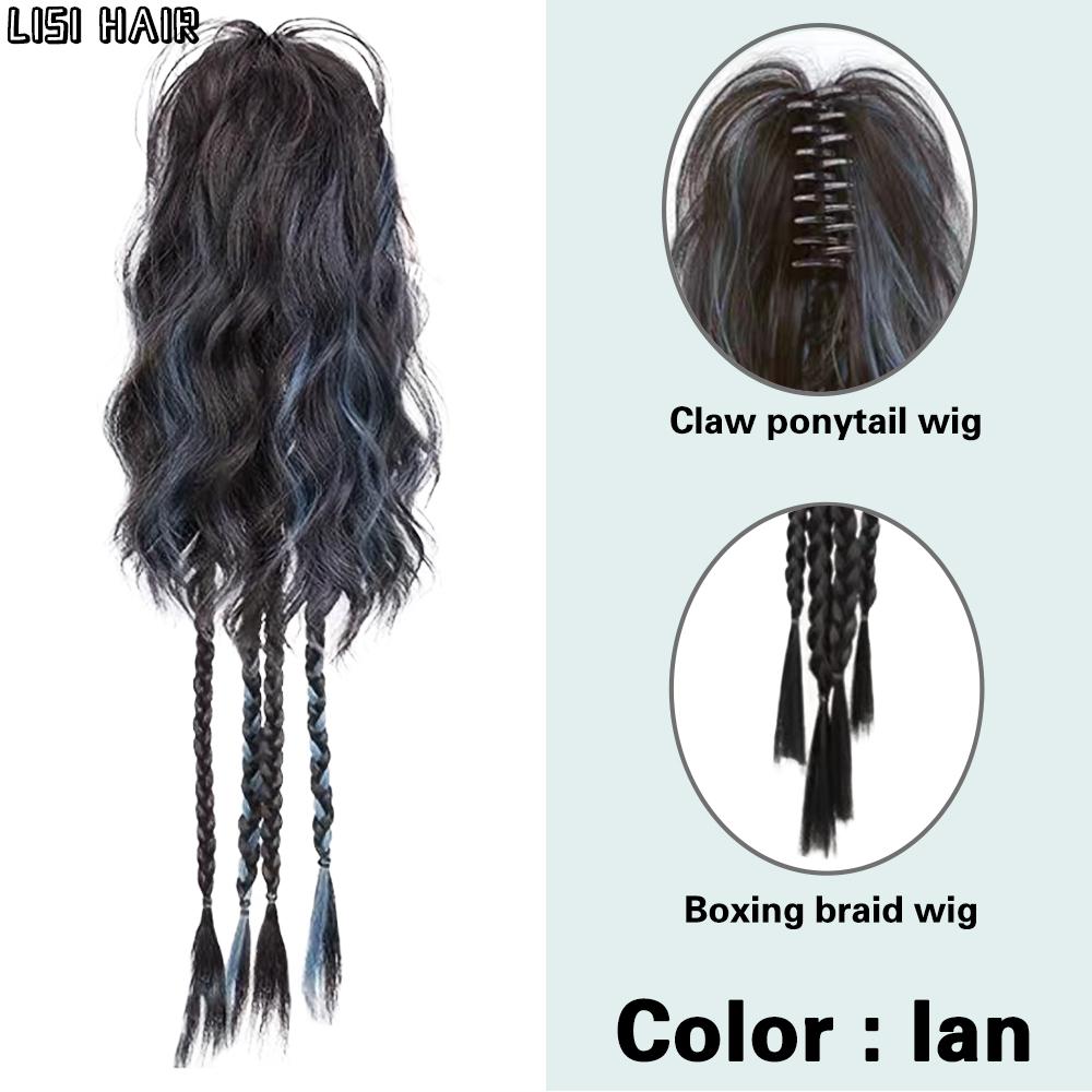 XINRAN 24-дюймовые синтетические длинные волосы, коса, хвост, вьющиеся волосы, булочка, парик, зажим для волос, водопад, половина хвоста, наращивание, аксессуары для волос