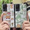 Cartoon Phone Holder Phone Case For TCL 40SE/T610K Wristband Waterproof Durable Soft Case Shockproof Anti-knock Cute