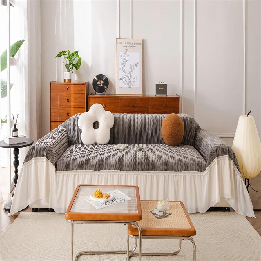 Водоотталкивающий универсальный все включено нескользящий цельный кожаный чехол для дивана чехол ткань полотенце бархат Four Seasons универсальный