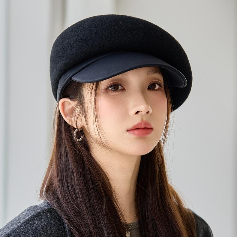 British Woolen Beret Autumn and Winter Thickened Windproof Warm Painter Hat