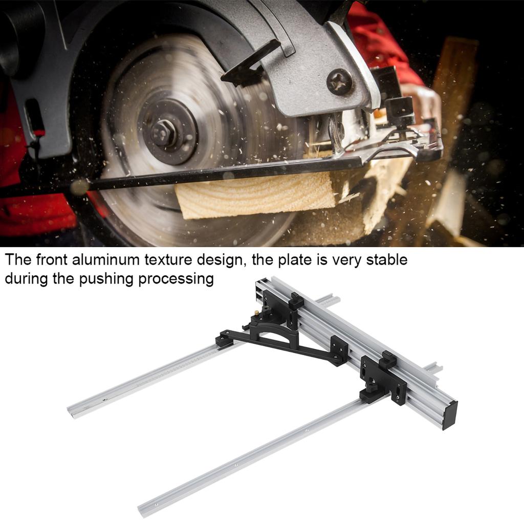 Комплект направляющих для настольной пилы, черный, серебристый, алюминиевый сплав, с ручкой точной регулировки, стол 800 мм, 1000 мм, 800 мм