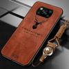 Luxury Ultra Slim Lanyard Cloth Leather Case for Xiaomi Poco X3 NFC F3 GT F2 F4 M3 M4 Pro X4 X5 Pro Original Deer Phone Cover