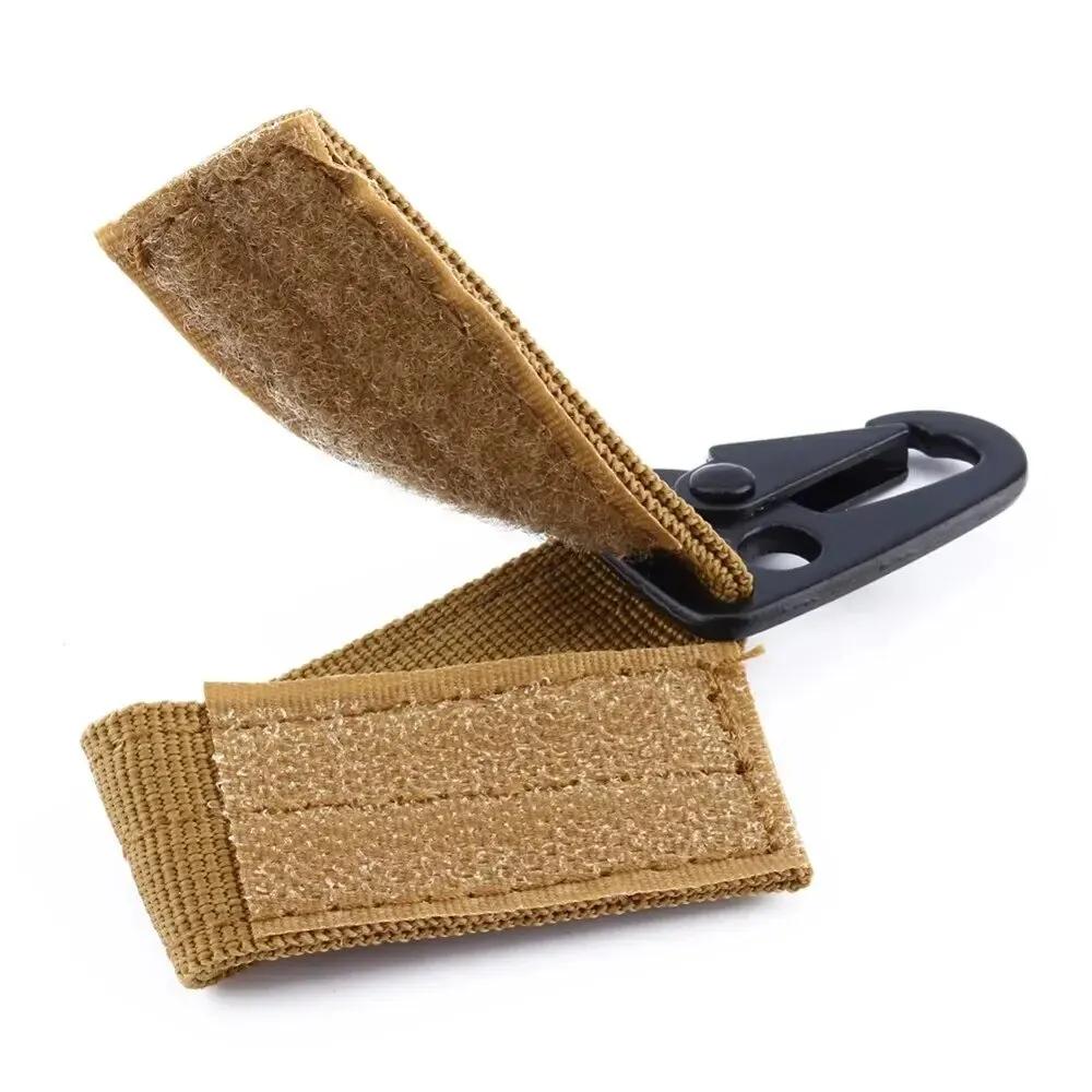 Tactical Hook And Loop, Mountaineering Hook And Loop Key Bag Accessory Nylon Mesh Hook And Loop Strap, Triangle Keychain For Out