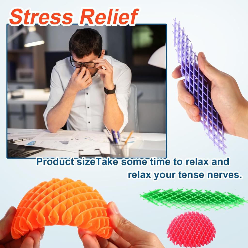 Игрушка-антистресс Червяк Растягивающаяся Эластичная Сетка Игрушки для Снятия Стресса для Детей и Взрослых 3D Телескопические Декомпрессионные Сенсорные Игрушки Подарки для Вечеринок