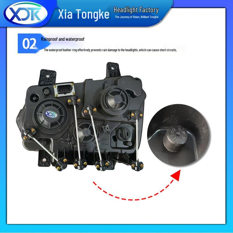 Сборка передней фары тягача-самосвала Foton Auman ETX2280