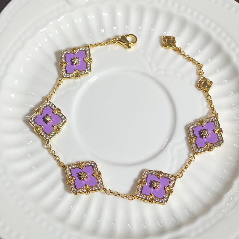 Решетки на окна Бучи Четырехлистный клевер Натуральный белый Перламутровое ожерелье и браслет Набор Легкая роскошь Холодный ветер Прямой эфир Специальный