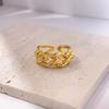 Gold Braided Open Ring for Women - Japanese & Korean Fashion Accessory