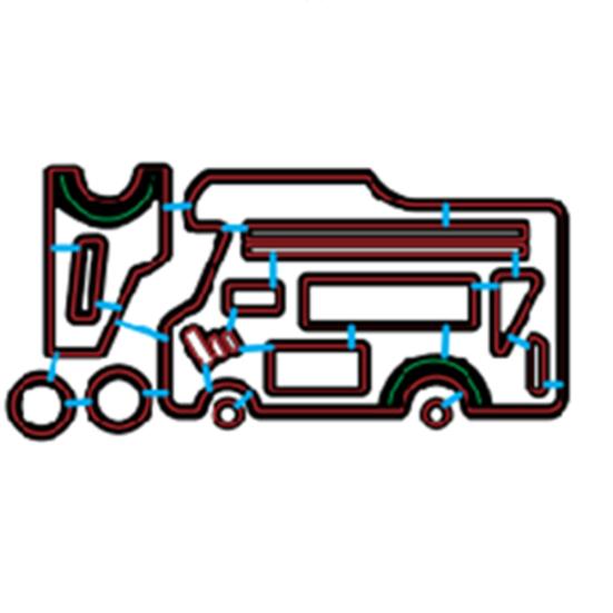 Вырубной штамп для дома на колесах, скрапбукинг, тиснение, альбом, карточка, трафарет