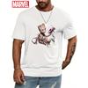 Marvel Super Hero Groot Cartoon Printed T-Shirt Men's and Women's Summer New American Loose Casual Trend Short Sleeve Top