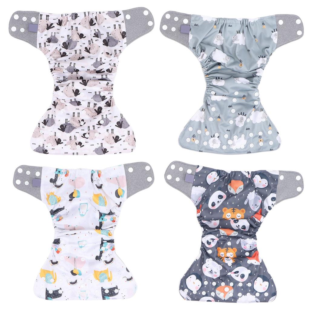 Baby Cloth Pocket Diapers One Size Adjustable Washable Reusable for Baby Girls and Boys