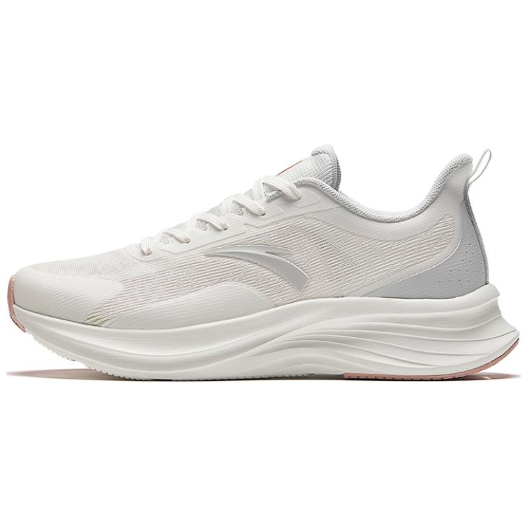 New Anta Cushioned Slip-Resistant Low-Top Running Shoes Women's White Gray 122425541-1